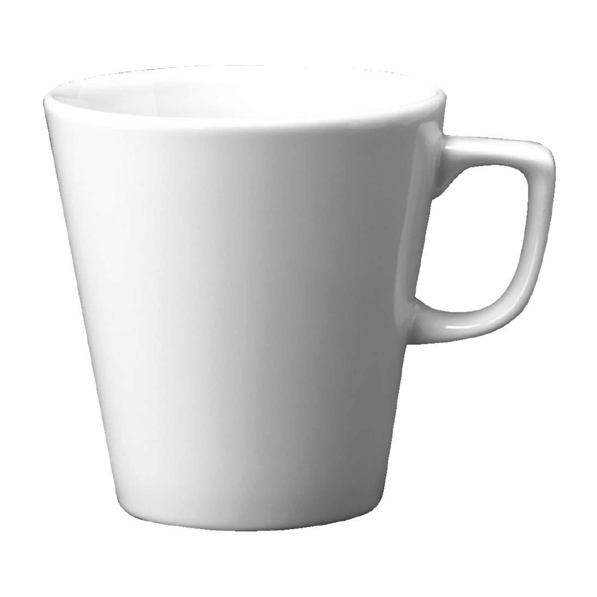 Picture of Churchill Plain Whiteware Cafe Latte Mugs 340ml (Pack of 12) - W002