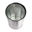 Picture of Bolero Stainless Steel Push Top Bullet Bin Silver 40Ltr - U803