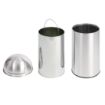 Picture of Bolero Stainless Steel Push Top Bullet Bin Silver 40Ltr - U803