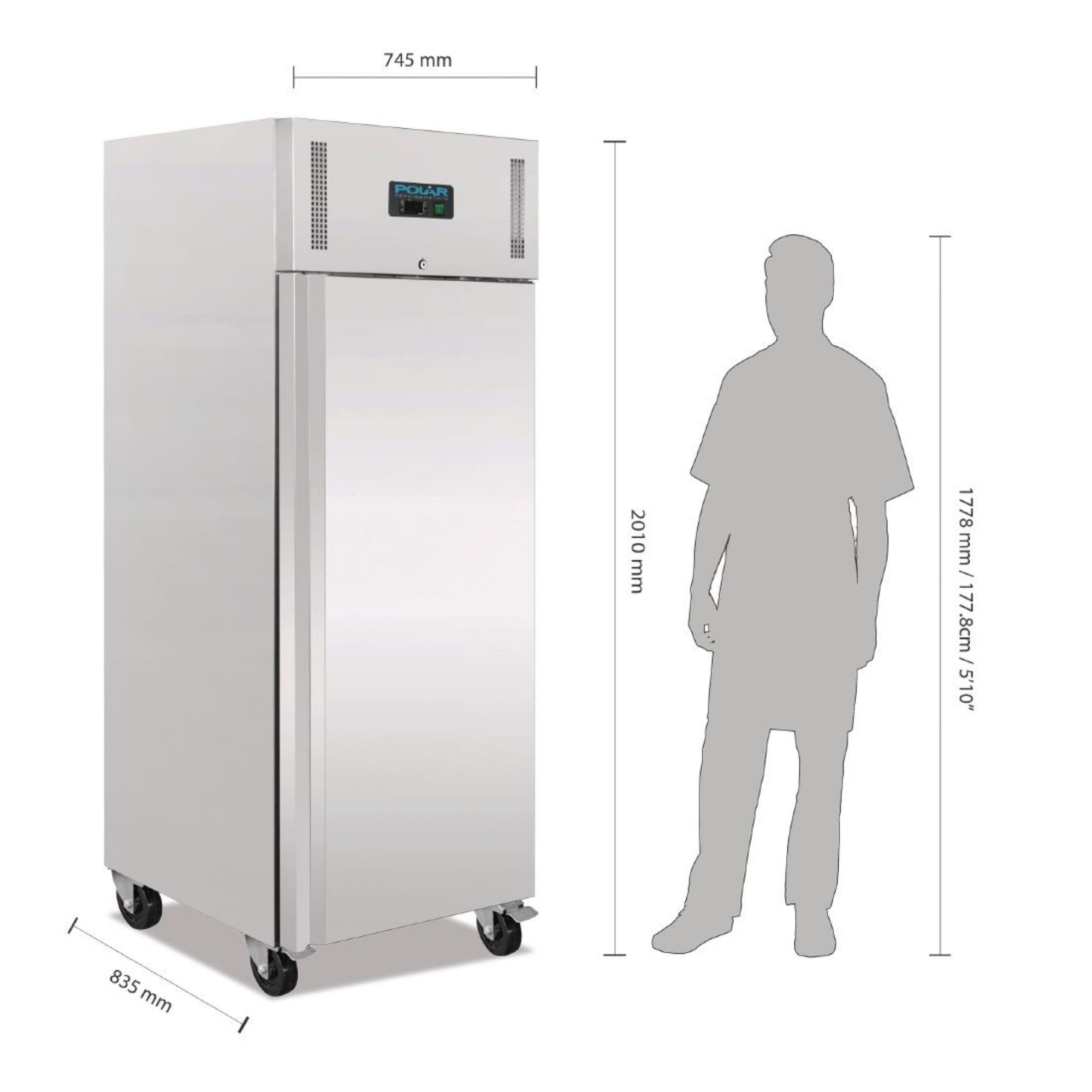 Picture of Polar U-Series Upright Fridge 650Ltr