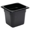 Picture of Vogue Polycarbonate 1/6 Gastronorm Container 150mm Black - U471