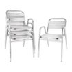 Picture of Bolero Aluminium Stacking Chairs Arched Arms (Pack of 4) - U501