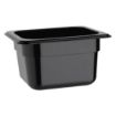 Picture of Vogue Polycarbonate 1/6 Gastronorm Container 100mm Black - U470
