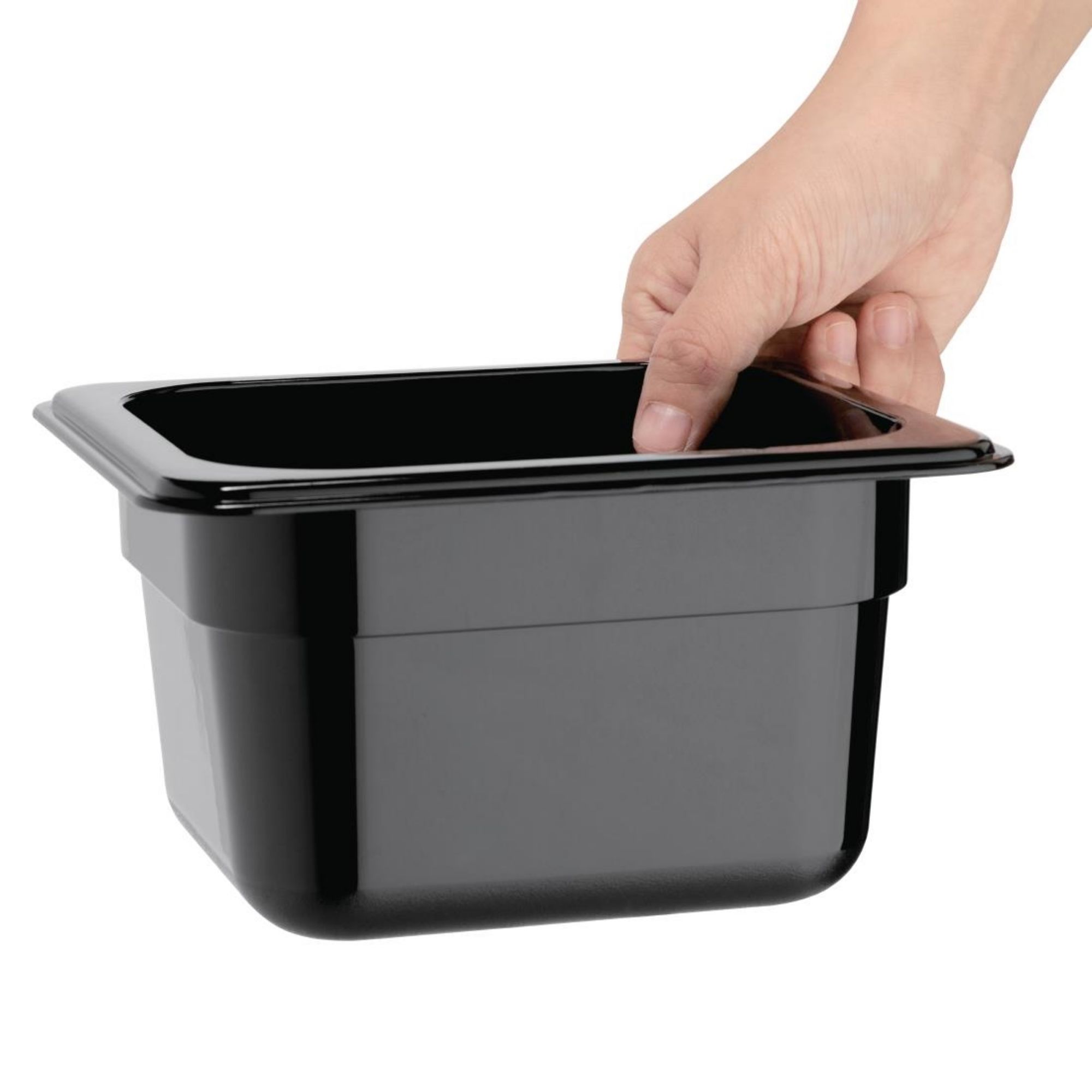 Picture of Vogue Polycarbonate 1/6 Gastronorm Container 100mm Black