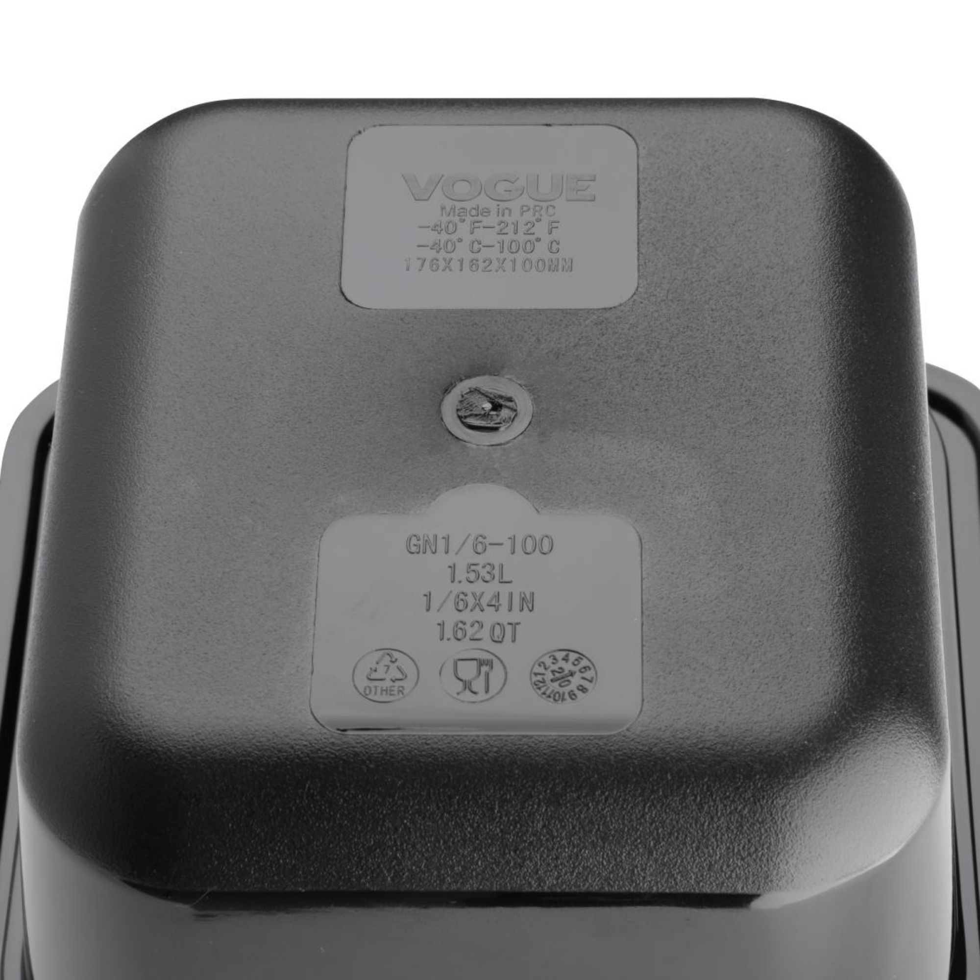 Picture of Vogue Polycarbonate 1/6 Gastronorm Container 100mm Black