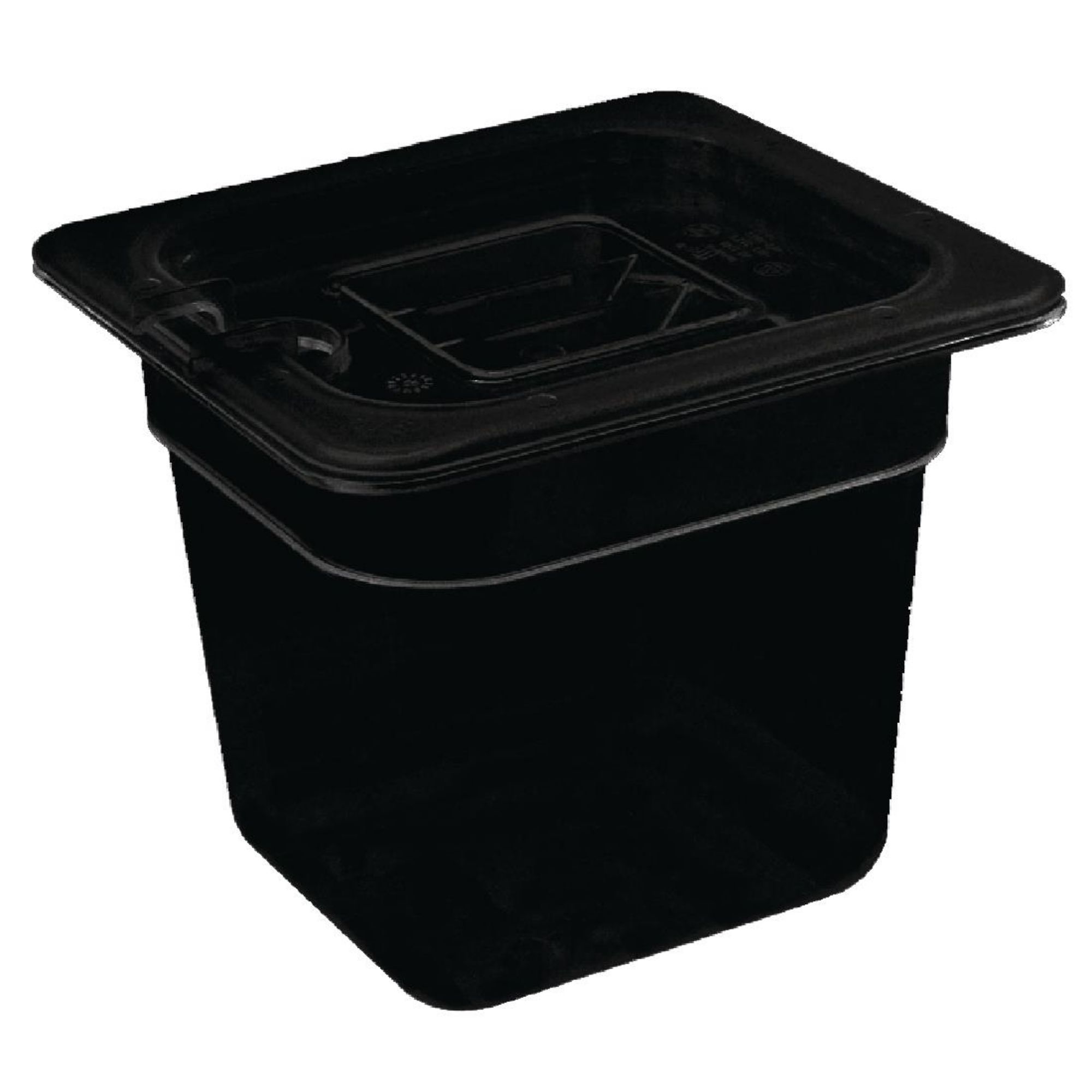 Picture of Vogue Polycarbonate 1/6 Gastronorm Container 65mm Black - U469