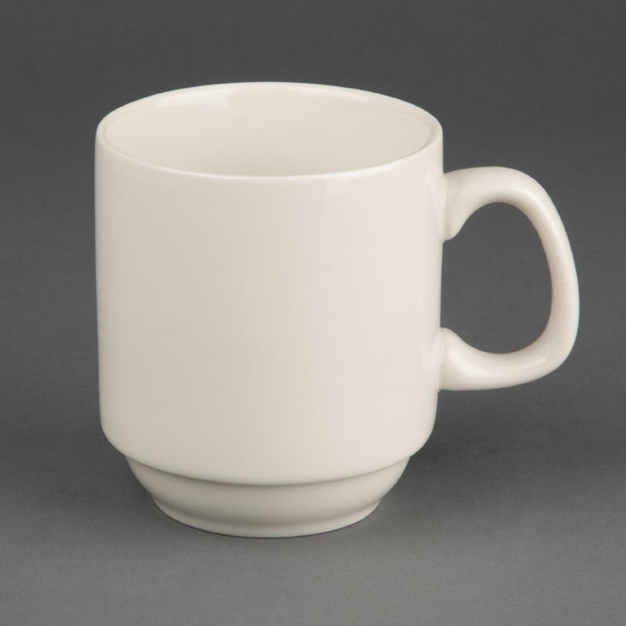 Picture of Olympia Ivory Stacking Mugs 285ml 10oz (Pack of 12) - U832