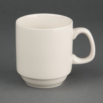 Picture of Olympia Ivory Stacking Mugs 285ml 10oz (Pack of 12)