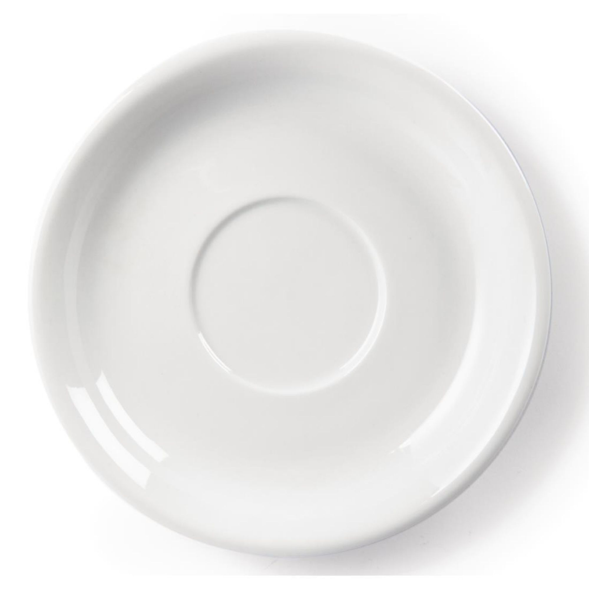 Picture of Olympia Whiteware Cappuccino Saucers 180mm (Pack of 12)