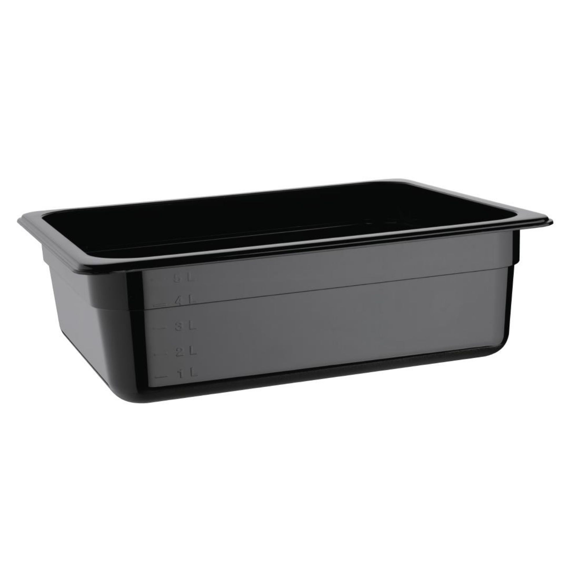 Picture of Vogue Polycarbonate 1/2 Gastronorm Container 100mm Black - U459