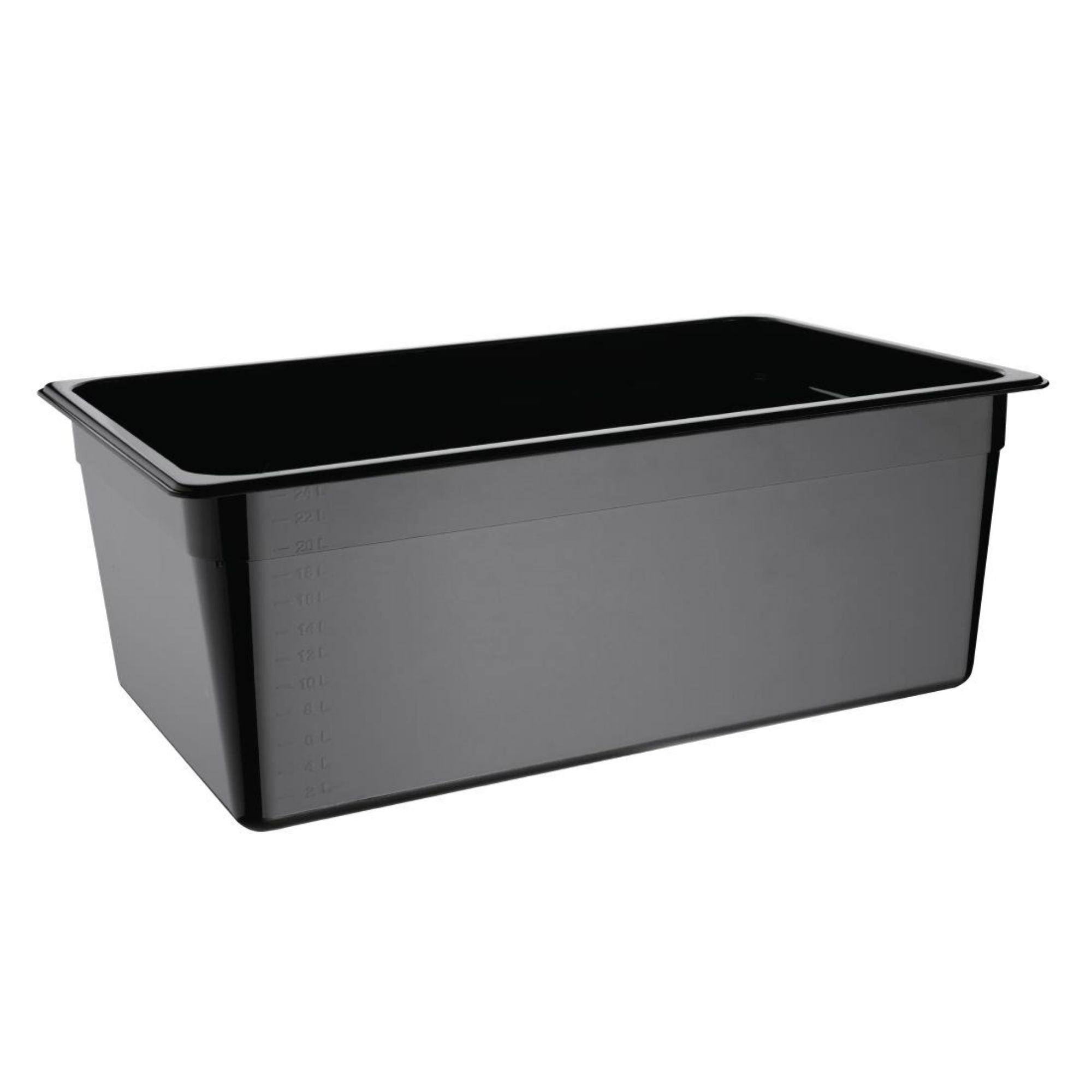 Picture of Vogue Polycarbonate 1/1 Gastronorm Container 200mm Black - U457
