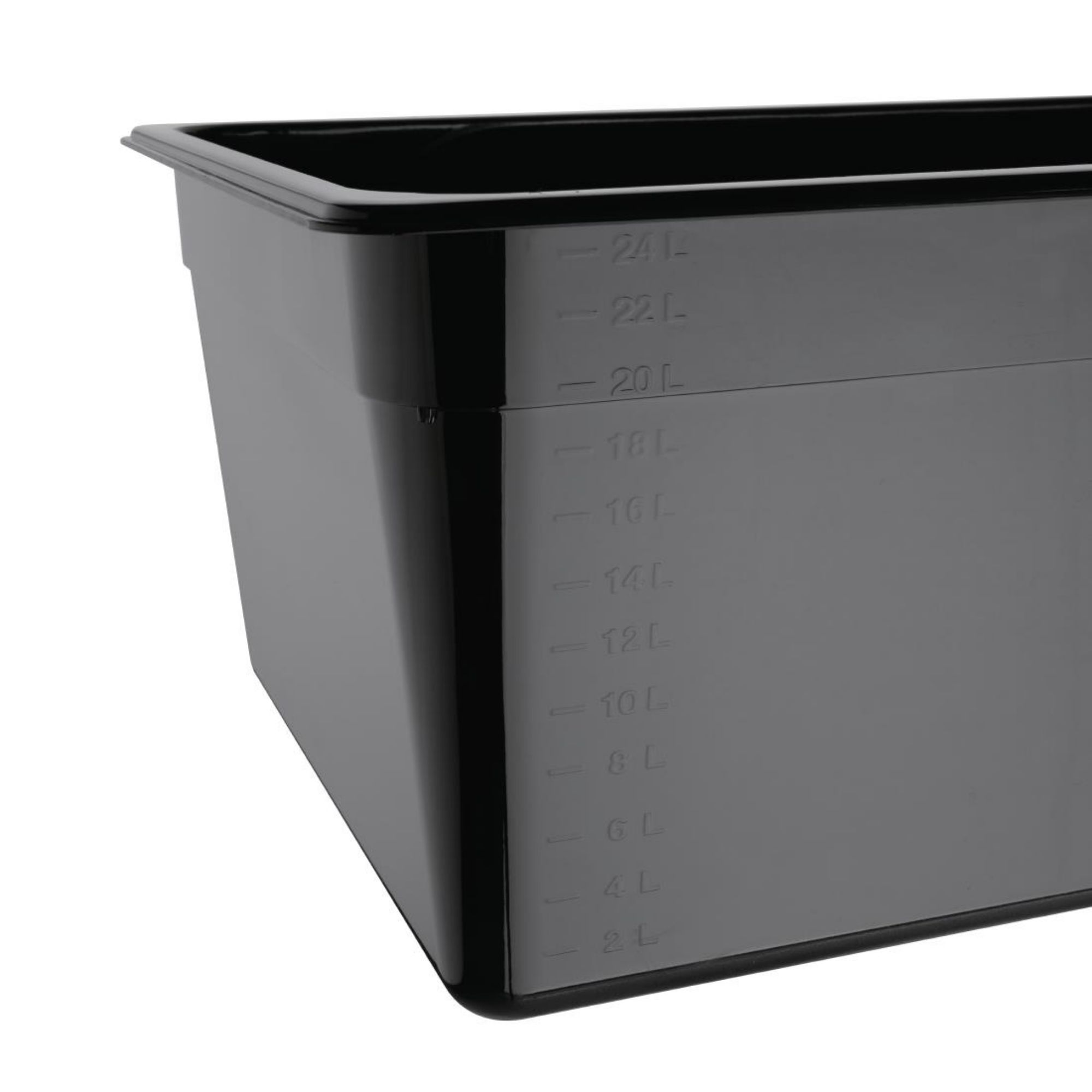 Picture of Vogue Polycarbonate 1/1 Gastronorm Container 200mm Black