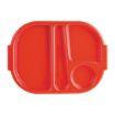 Picture of Olympia Kristallon Large Polycarbonate Compartment Food Trays Red 375mm - U037