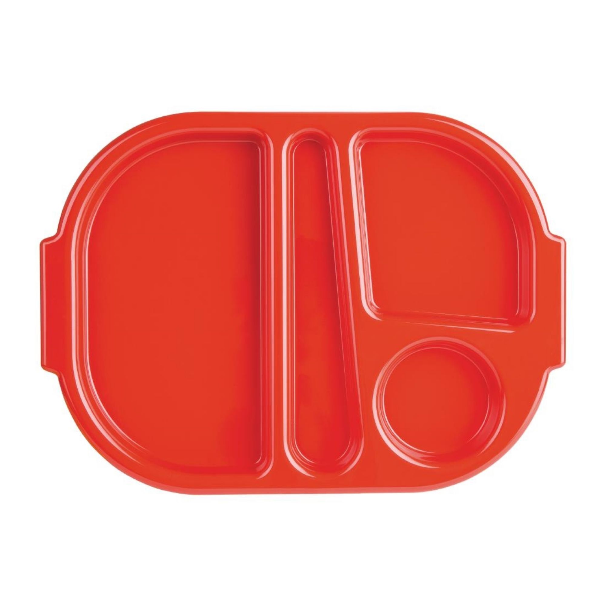 Picture of Olympia Kristallon Large Polycarbonate Compartment Food Trays Red 375mm - U037