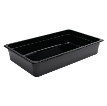 Picture of Vogue Polycarbonate 1/1 Gastronorm Container 100mm Black