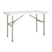 Picture of Bolero PE Rectangular Folding Table White 4ft (Single) - U543