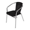Picture of Bolero Aluminium and Black Wicker Chairs Black (Pack of 4) - U507