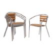 Picture of Bolero Aluminium and Ash Chairs (Pack of 4) - U421