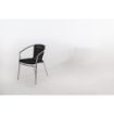 Picture of Bolero Aluminium and Black Wicker Chairs Black (Pack of 4) - U507