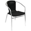 Picture of Bolero Aluminium and Black Wicker Chairs Black (Pack of 4) - U507