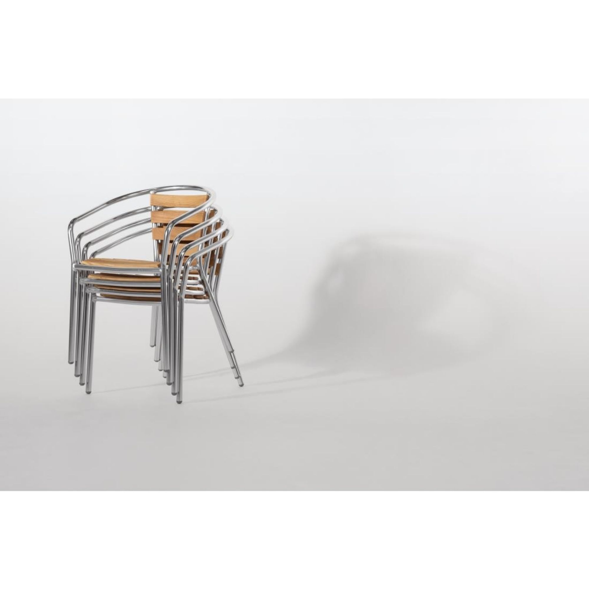 Picture of Bolero Aluminium and Ash Chairs (Pack of 4)