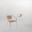 Picture of Bolero Aluminium and Ash Chairs (Pack of 4) - U421