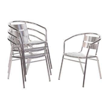 Picture of Bolero Aluminium Stacking Chairs (Pack of 4)