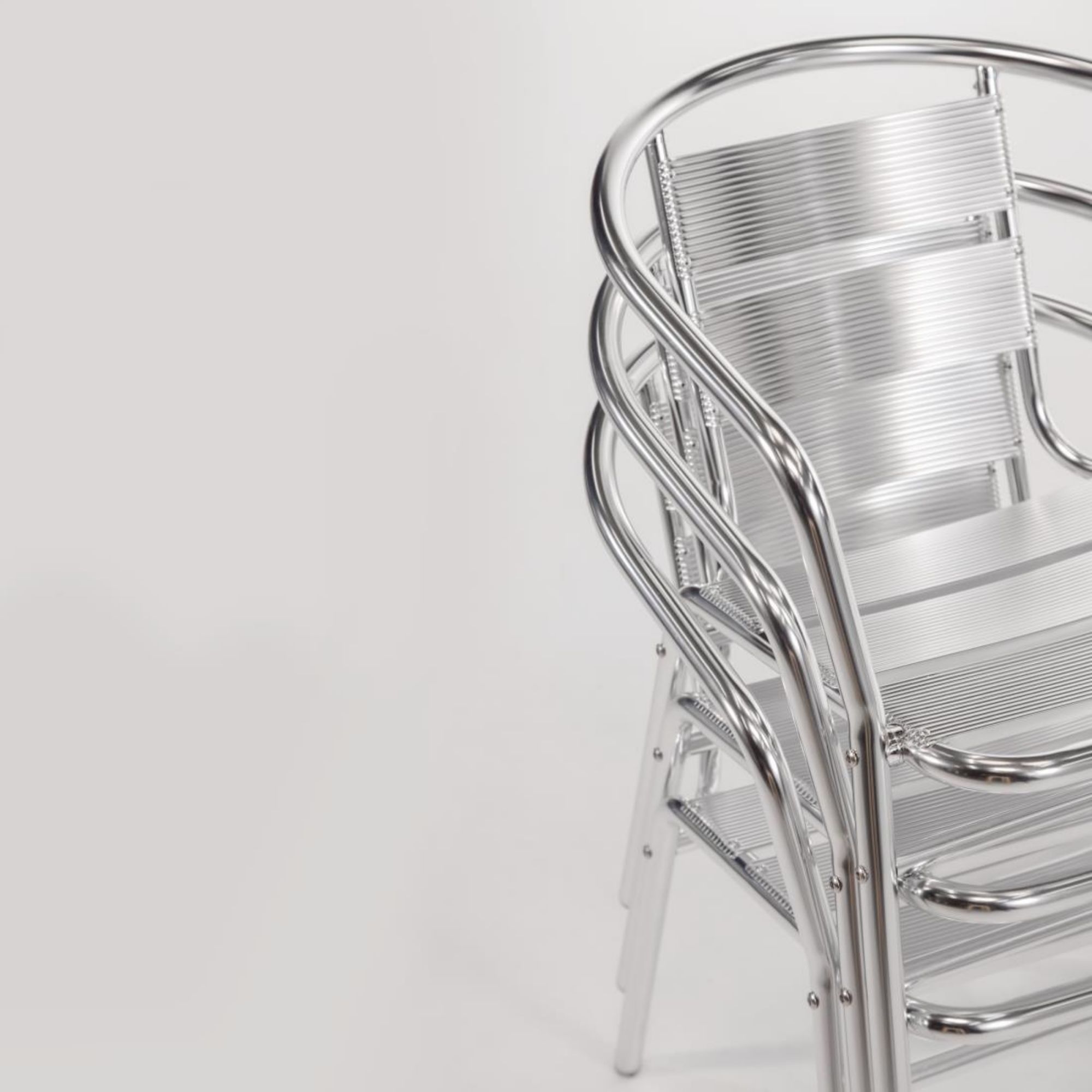 Picture of Bolero Aluminium Stacking Chairs (Pack of 4)