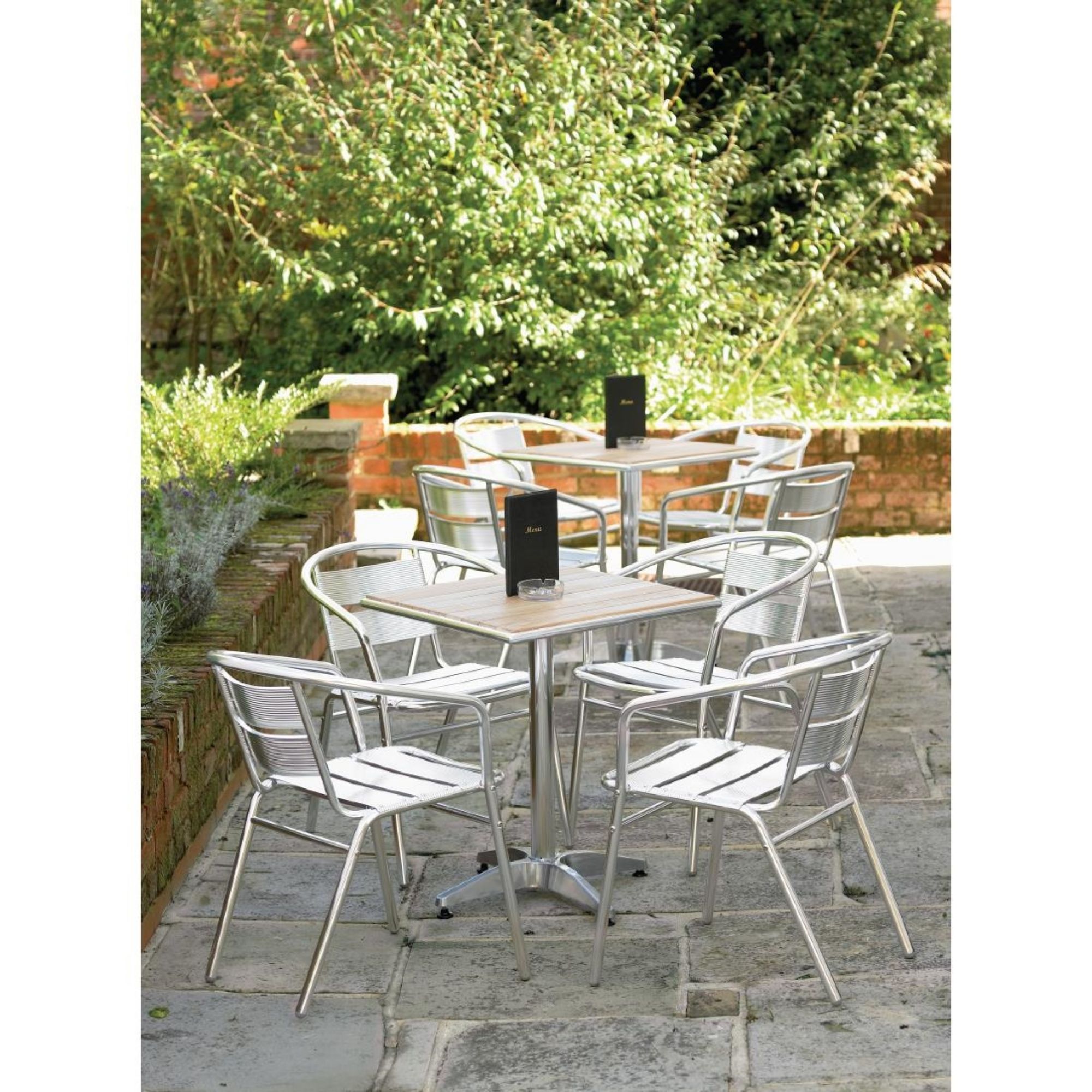 Picture of Bolero Aluminium Stacking Chairs (Pack of 4)