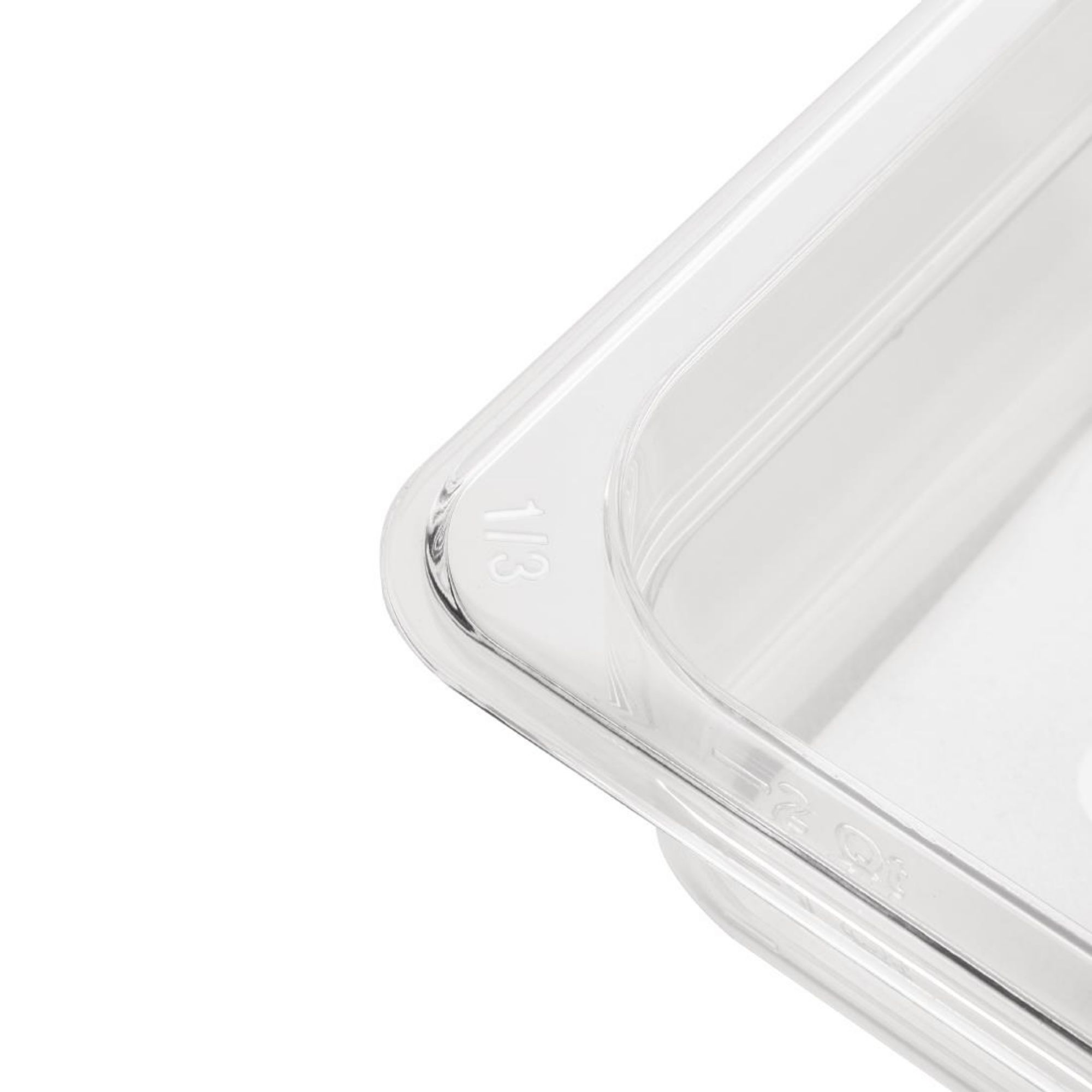 Picture of Vogue Polycarbonate 1/3 Gastronorm Container 200mm Clear