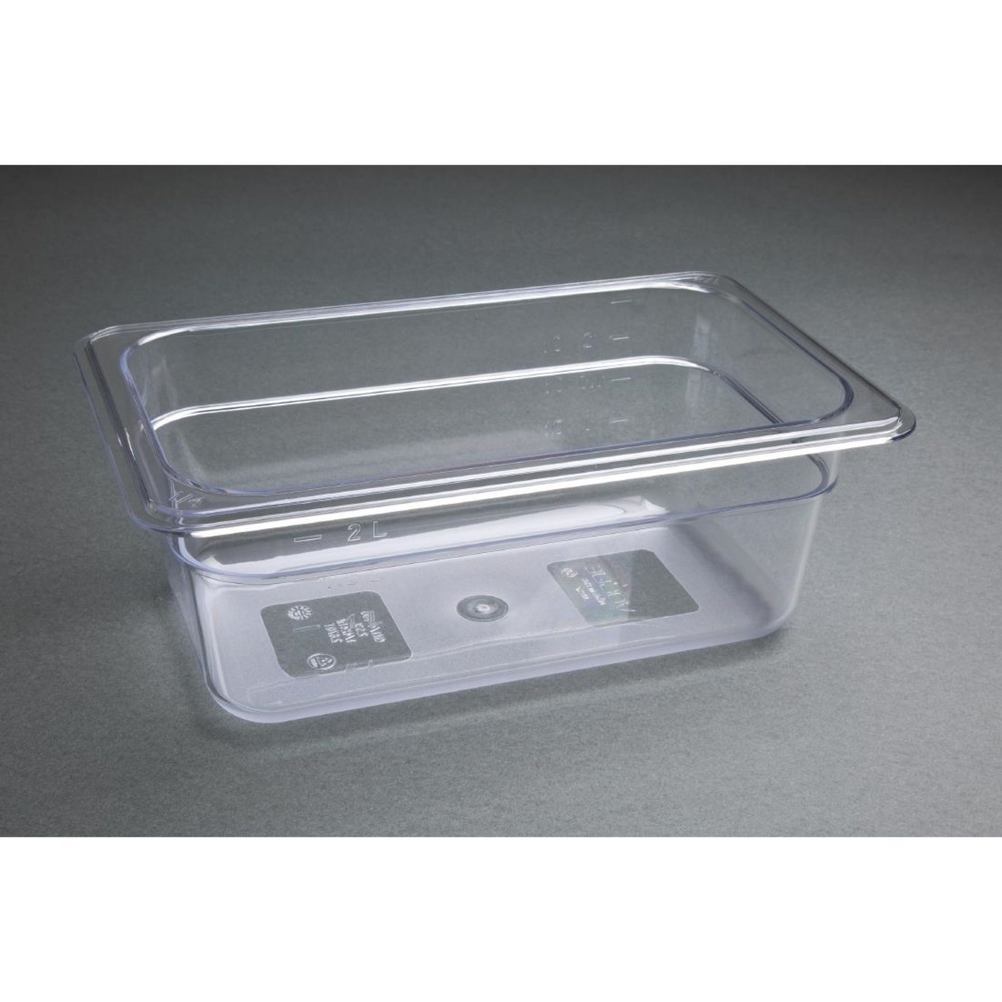 Picture of Vogue Polycarbonate 1/4 Gastronorm Container 100mm Clear