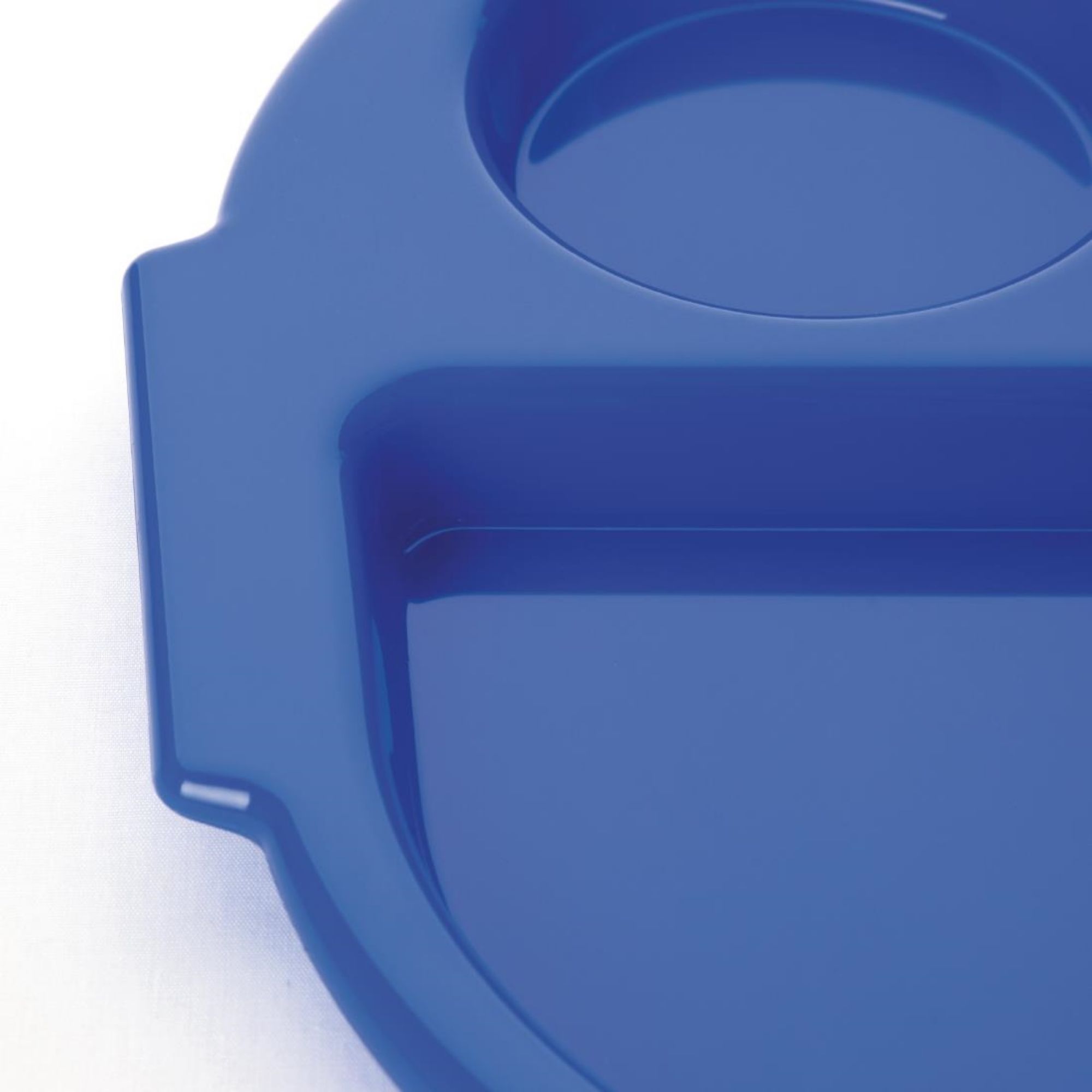 Picture of Olympia Kristallon Large Polycarbonate Compartment Food Trays Blue 375mm