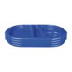 Picture of Olympia Kristallon Large Polycarbonate Compartment Food Trays Blue 375mm - U038