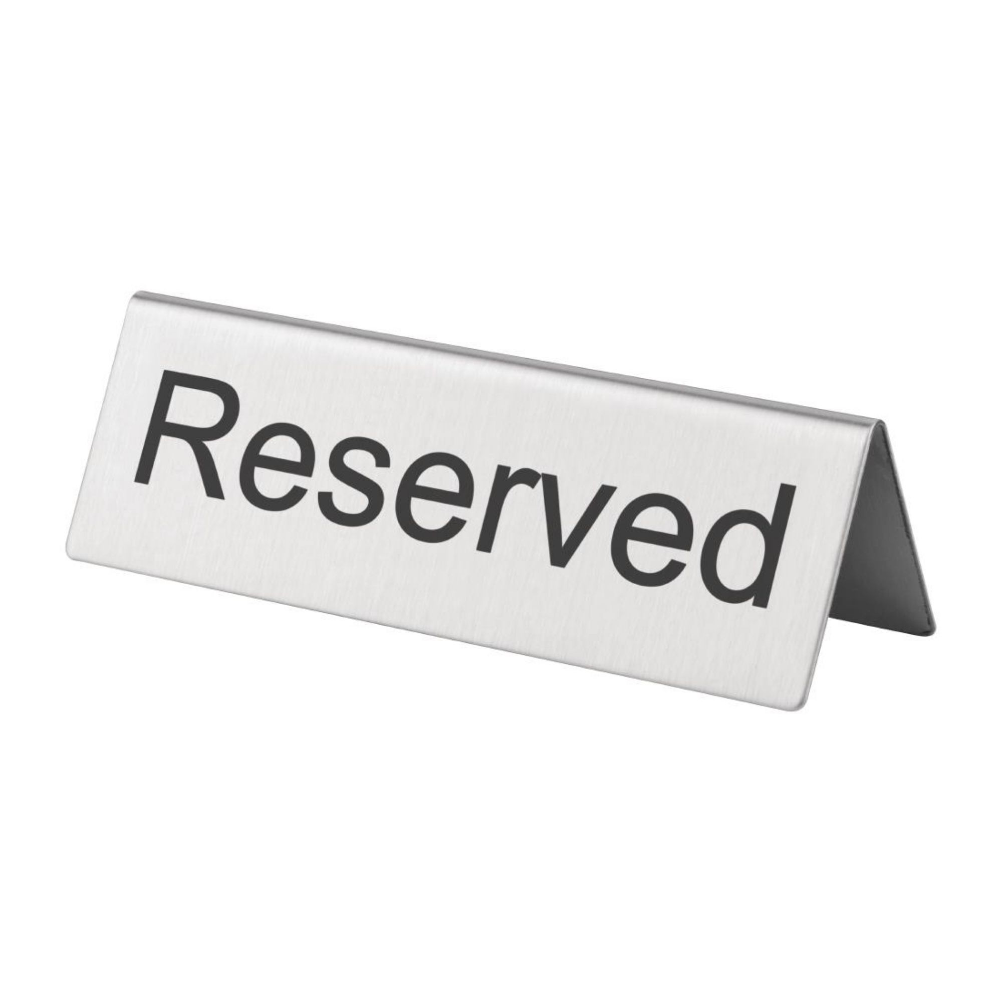 Picture of Olympia Brushed Steel Reserved Table Sign (Pack of 10)