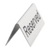 Picture of Olympia Brushed Steel Reserved Table Sign (Pack of 10) - U051