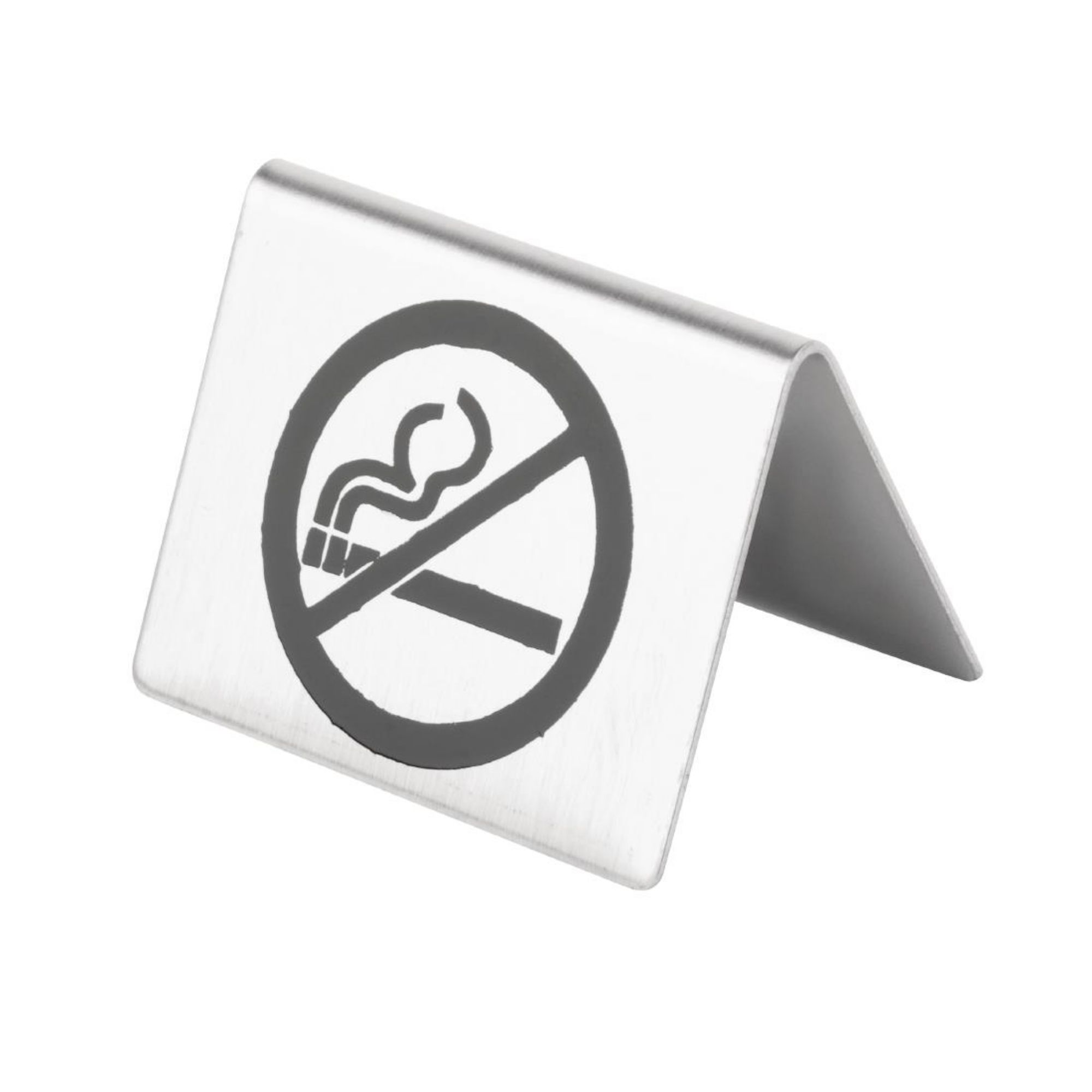 Picture of Olympia Brushed Steel No Smoking Table Sign - U044