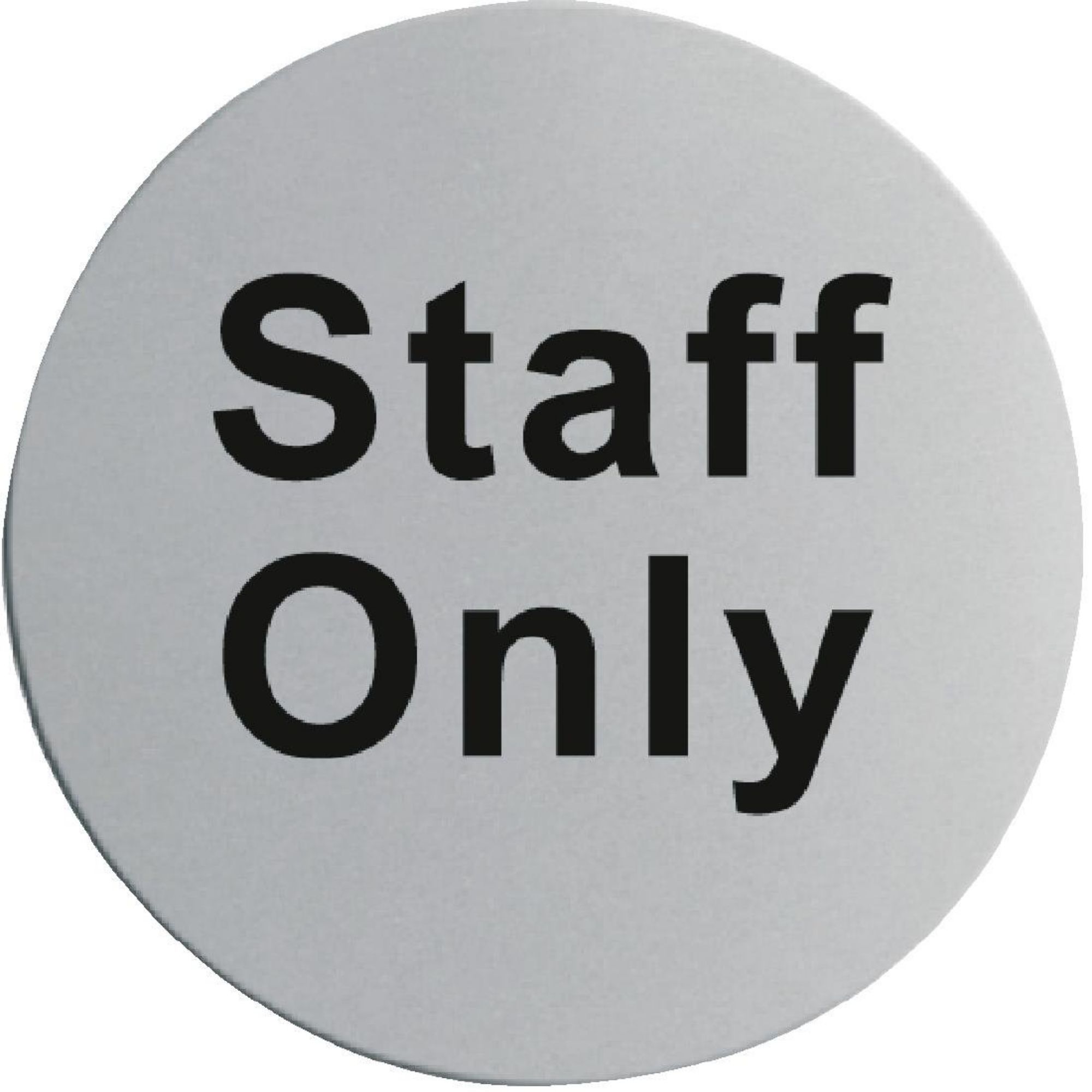 Picture of Stainless Steel Door Sign - Staff Only - U060