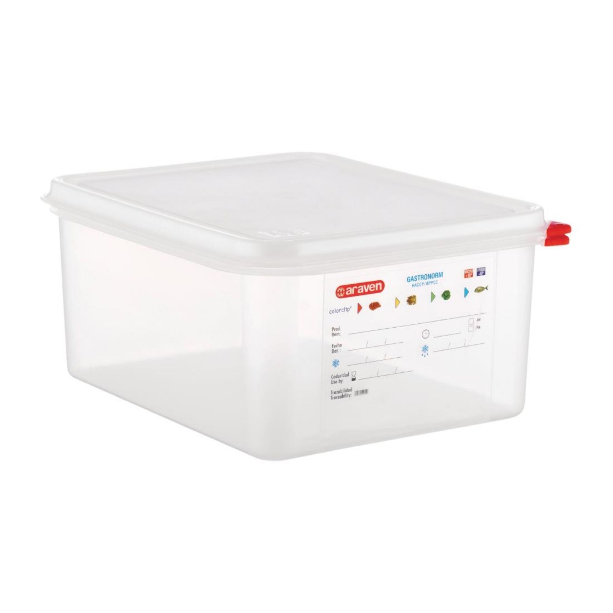 Picture of Araven Polypropylene 1/2 Gastronorm Food Container 10Ltr (Pack of 4) - T988