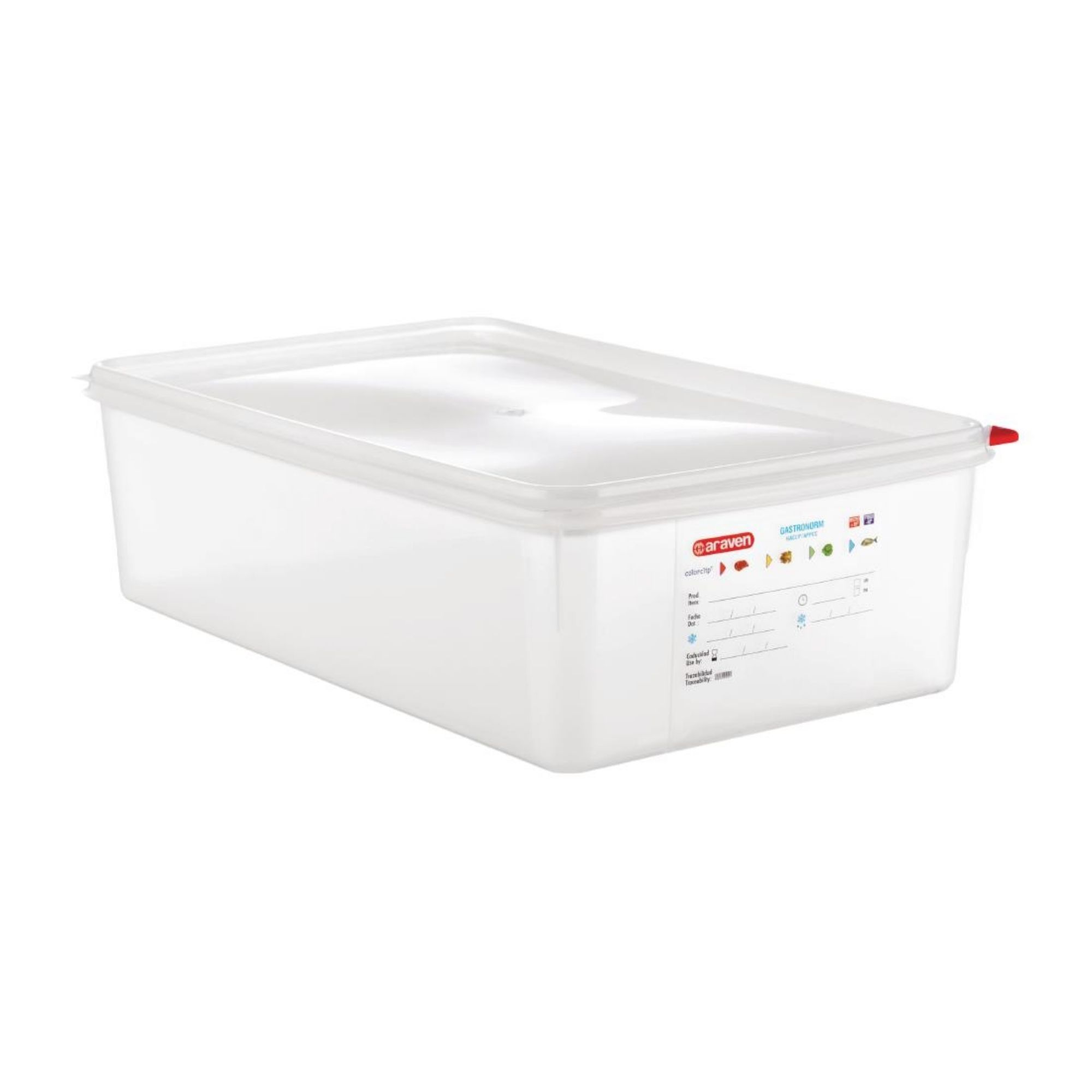 Picture of Araven Polypropylene 1/1 Gastronorm Food Storage Box 21Ltr (Pack of 4) - T991