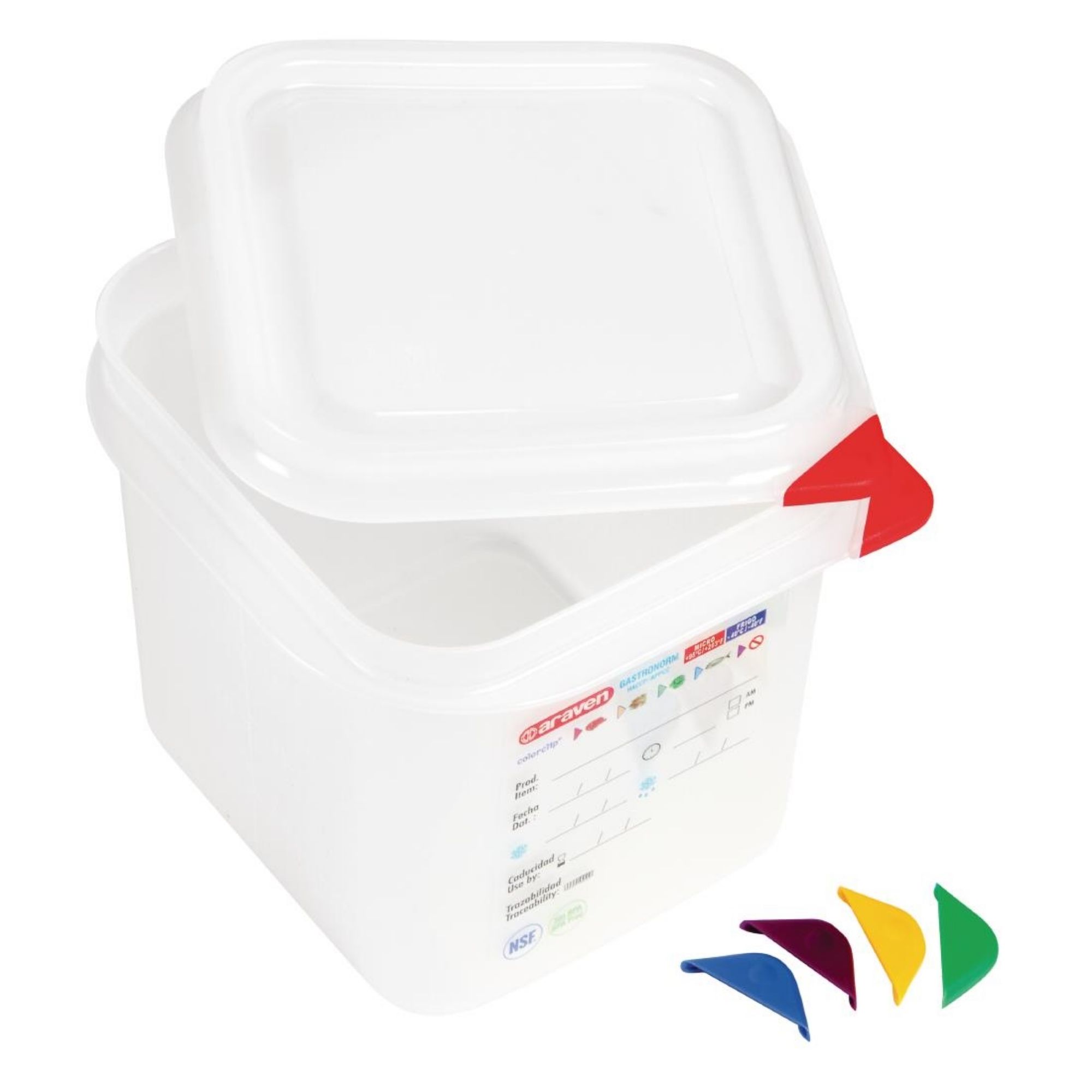 Picture of Araven Polypropylene 1/6 Gastronorm Food Containers 2.6Ltr (Pack of 4)