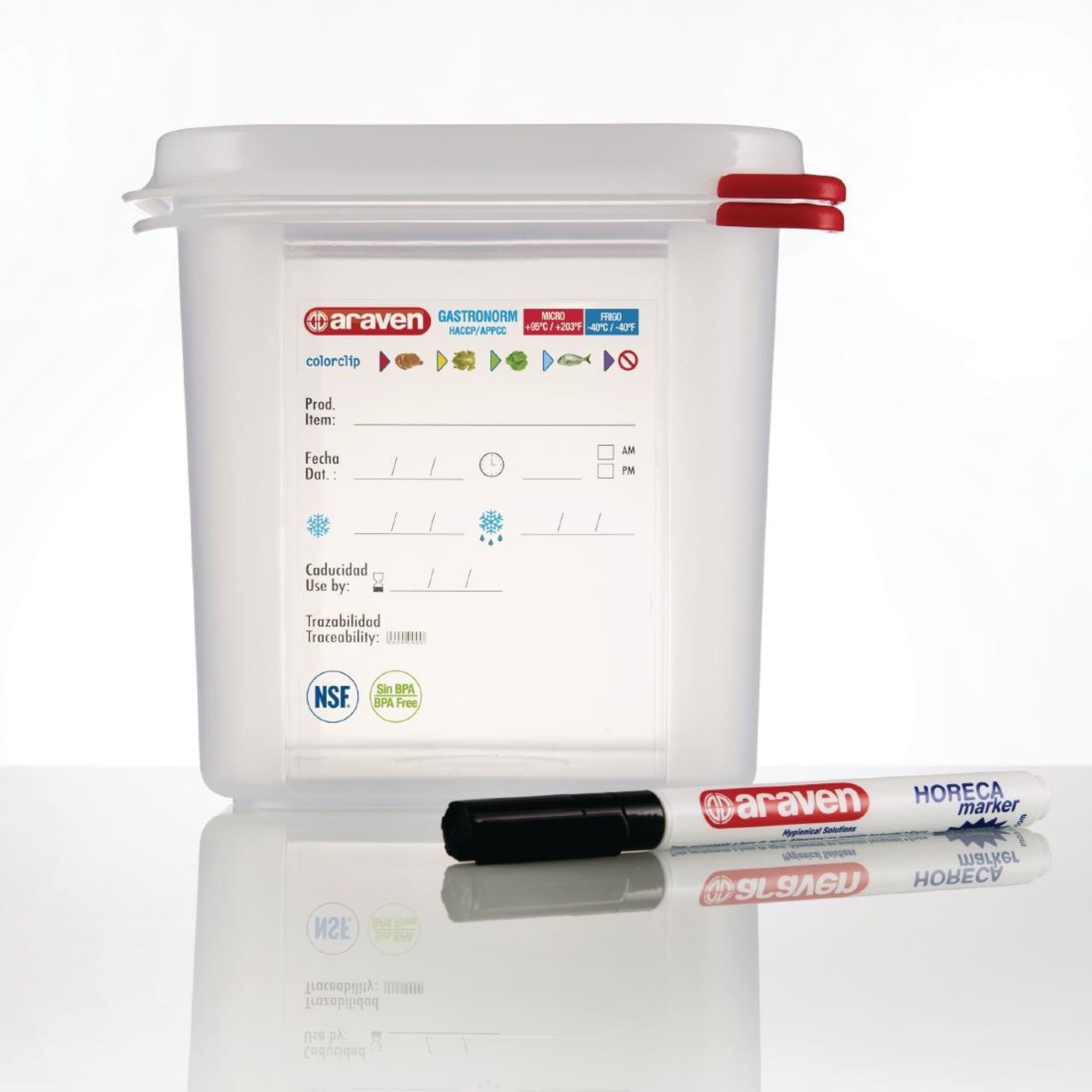 Picture of Araven Polypropylene 1/6 Gastronorm Food Containers 2.6Ltr (Pack of 4)