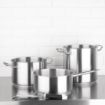 Picture of Vogue Stainless Steel Saucepan 24cm - M945
