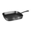 Picture of Vogue Square Cast Iron Ribbed Skillet Pan 24cm - M653