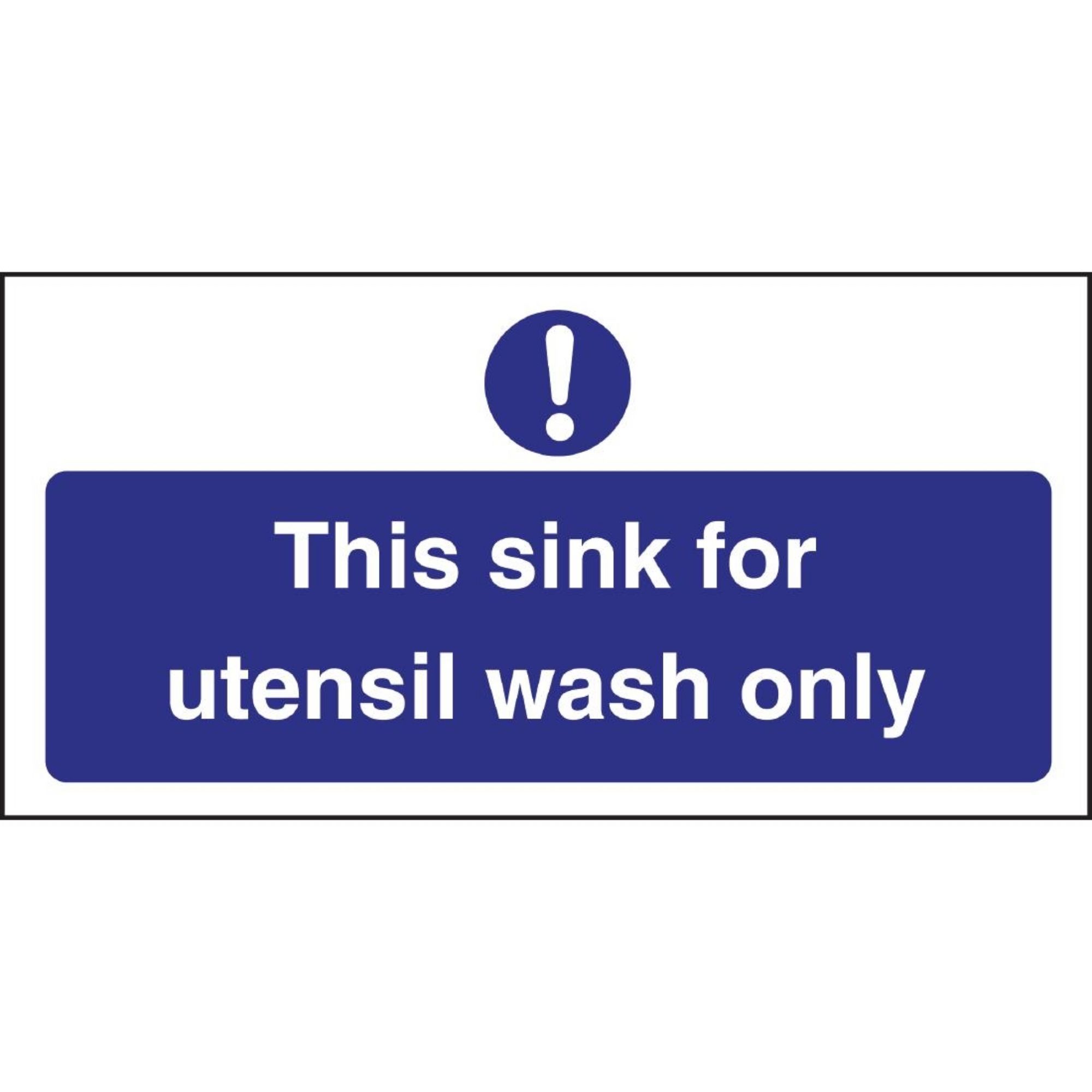 Picture of Vogue Utensil Wash Only Sign