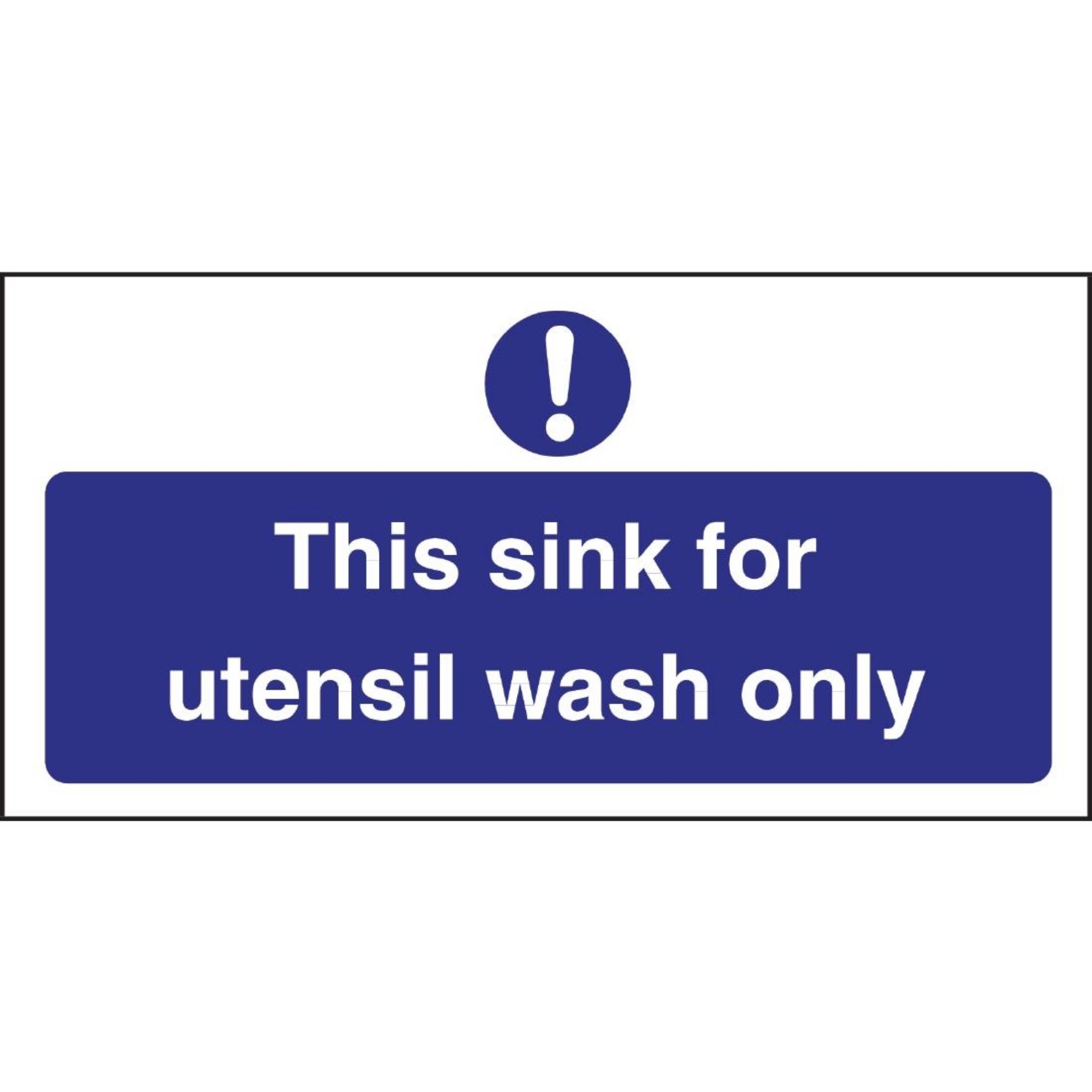Picture of Vogue Utensil Wash Only Sign