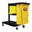 Picture of Rubbermaid Traditional Janitorial Cleaning Cart with Yellow Bag and Zip - L658