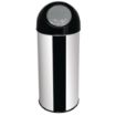 Picture of Bolero Stainless Steel Push Top Bullet Bin Silver 40Ltr