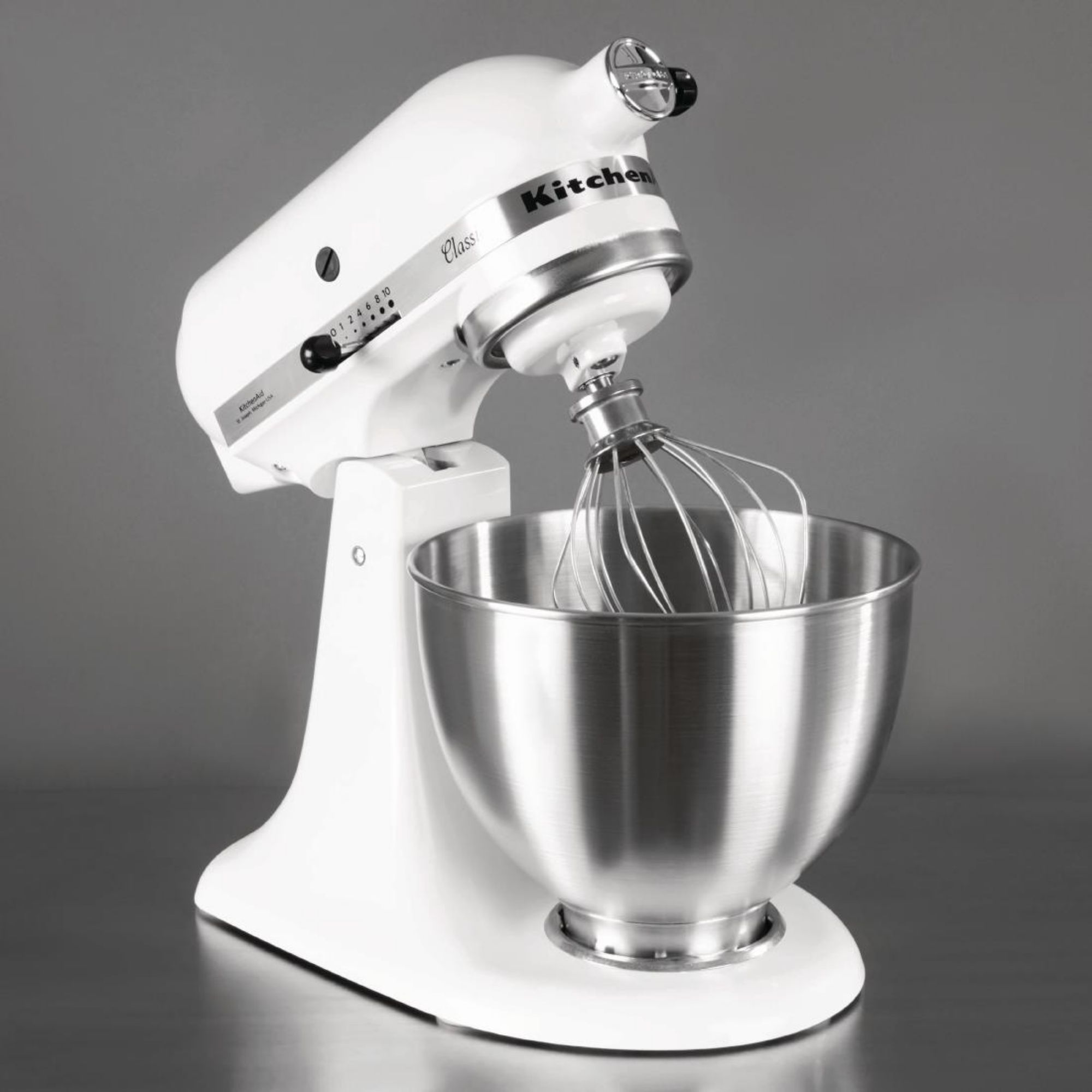 Picture of KitchenAid K45 Classic Tilt-Head Stand Mixer 4.3Ltr White 5K45SSBWH