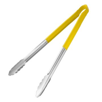 Picture of Hygiplas Colour Coded Serving Tong Yellow 405mm