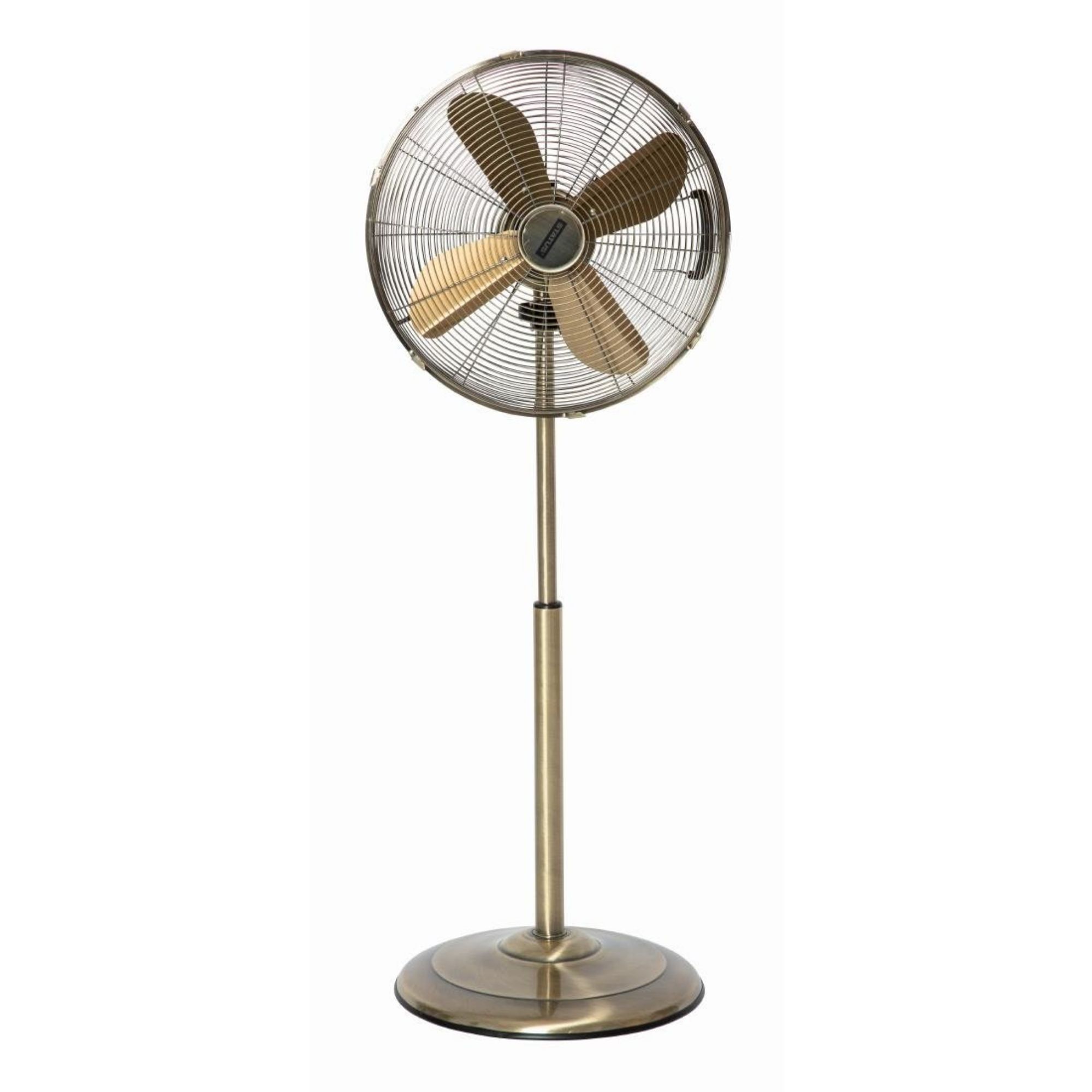 Picture of Status 16" Oscillating Antique Brass Stand Fan - GR390